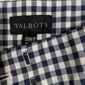 Talbots Blue and White Gingham Capris